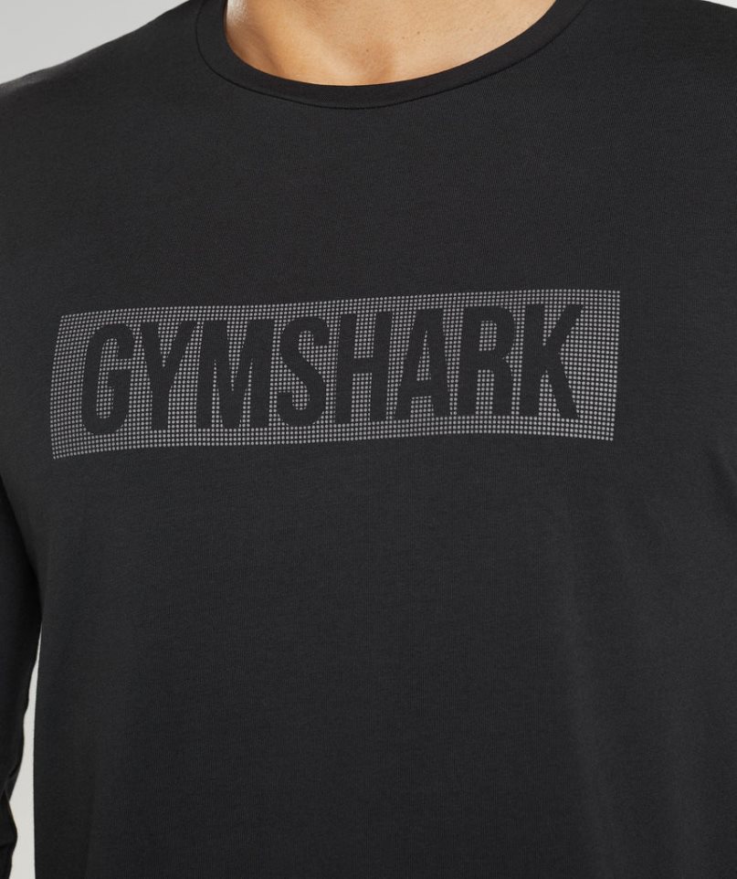 Gymshark Block Long Sleeve T-shirts Herren Schwarz | AT-07-KVOR