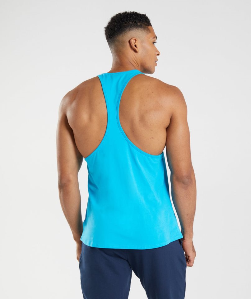 Gymshark Block Stringer Muskelshirt Herren Türkis | AT-09-WOPX