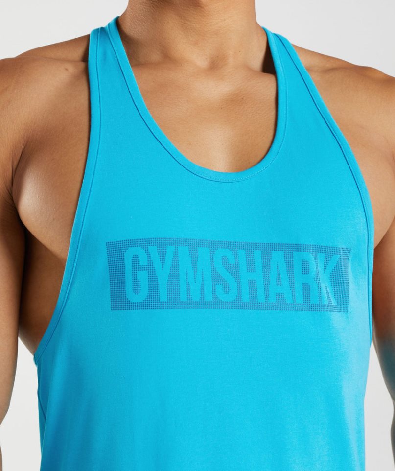 Gymshark Block Stringer Muskelshirt Herren Türkis | AT-09-WOPX