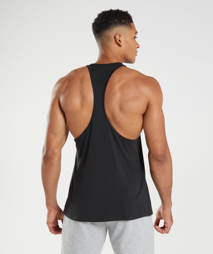 Gymshark Block Stringer Muskelshirt Herren Schwarz | AT-24-CYZE