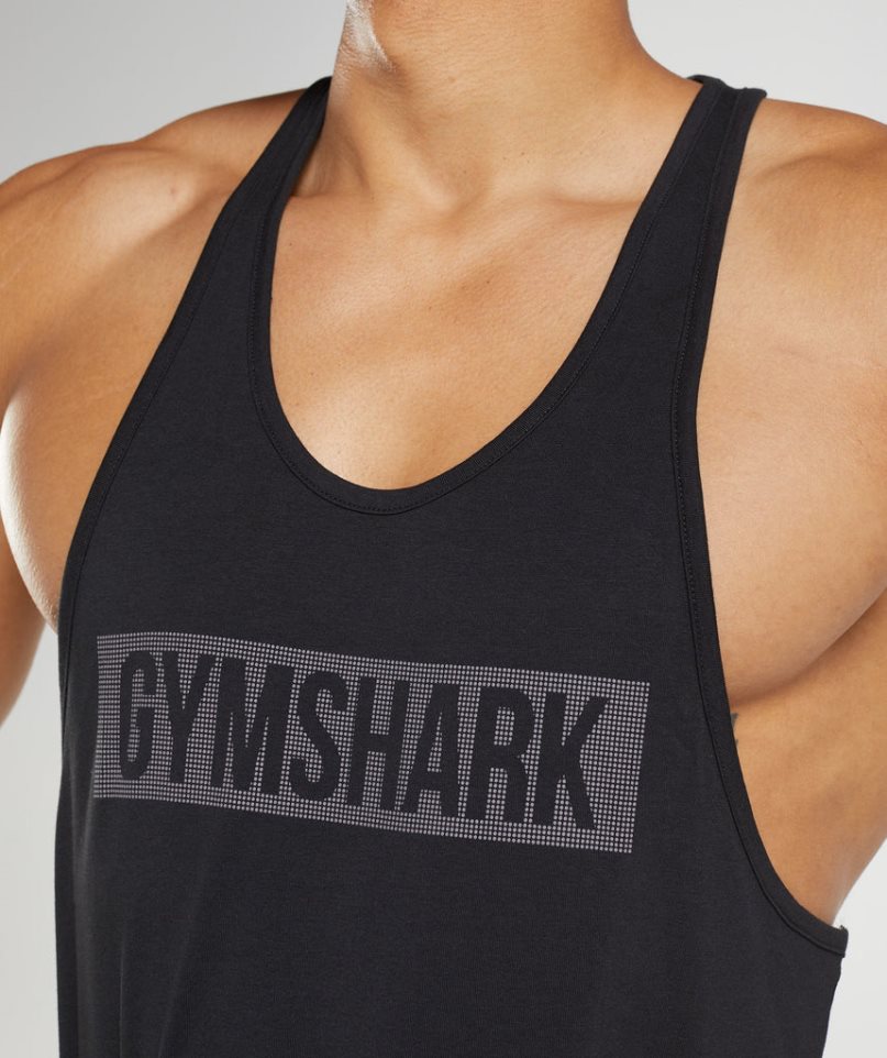 Gymshark Block Stringer Muskelshirt Herren Schwarz | AT-24-CYZE