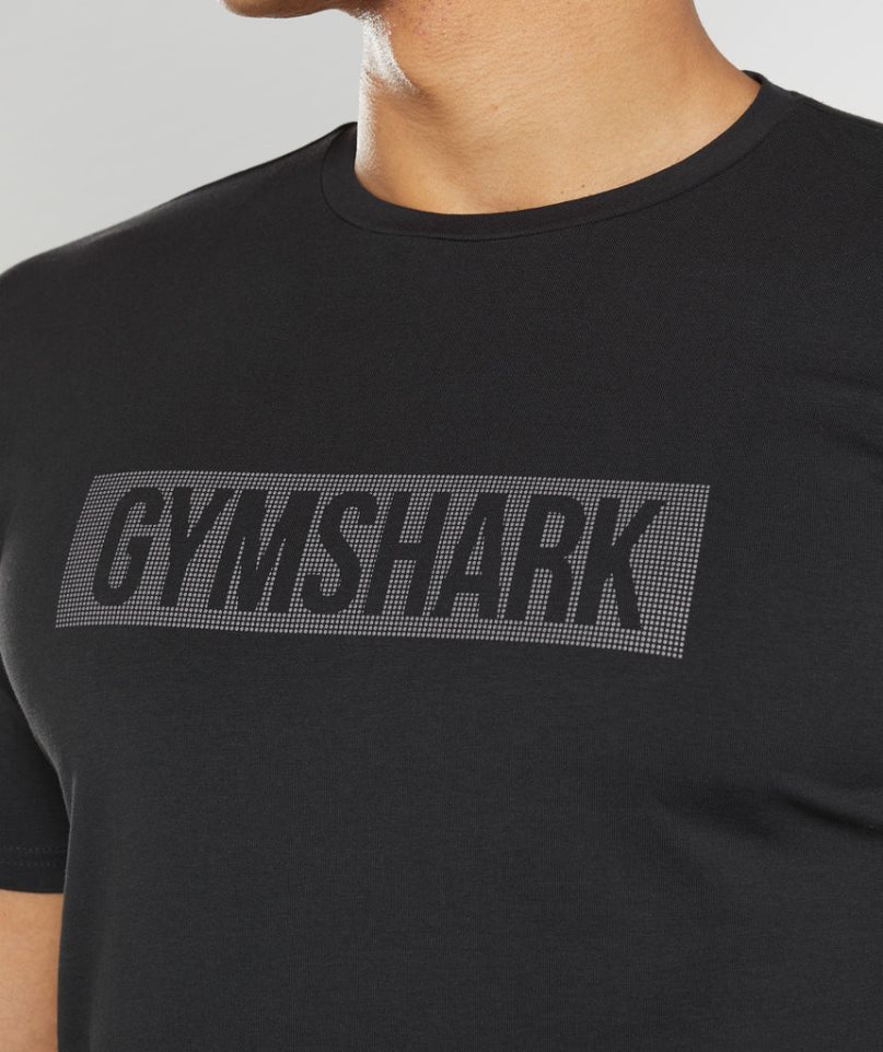 Gymshark Block T-shirts Herren Schwarz | AT-59-SAKQ