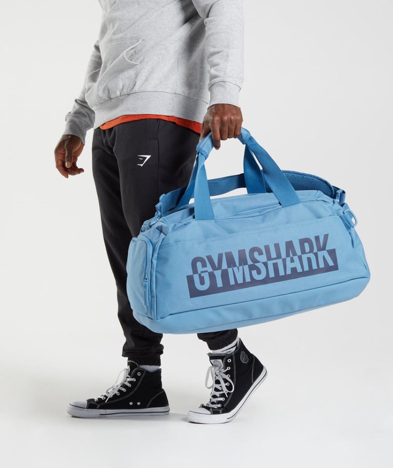 Gymshark Bold Gym Sporttaschen Blau | AT-96-CVGM