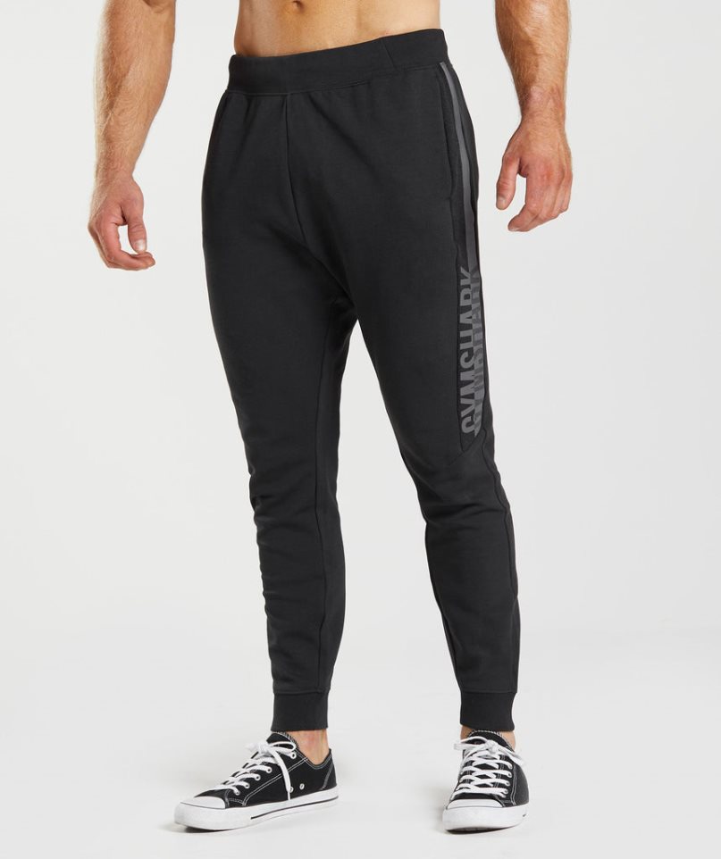 Gymshark Bold React Jogginghose Herren Schwarz | AT-71-MVRT