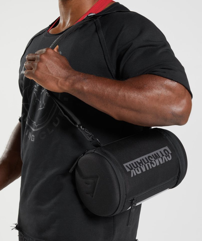 Gymshark Bold Schultertaschen Schwarz | AT-52-JSCT