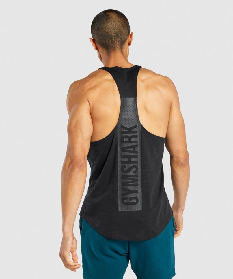 Gymshark Bold Stringer Muskelshirt Herren Schwarz | AT-94-OAZG