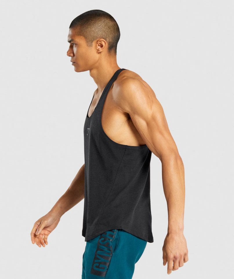 Gymshark Bold Stringer Muskelshirt Herren Schwarz | AT-94-OAZG