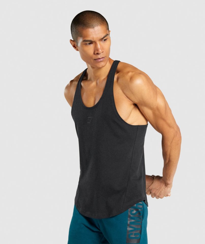 Gymshark Bold Stringer Muskelshirt Herren Schwarz | AT-94-OAZG