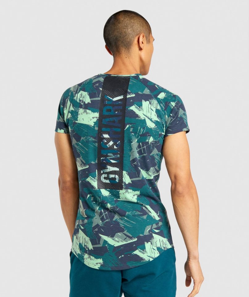 Gymshark Bold T-shirts Herren Camouflage | AT-47-TZNL