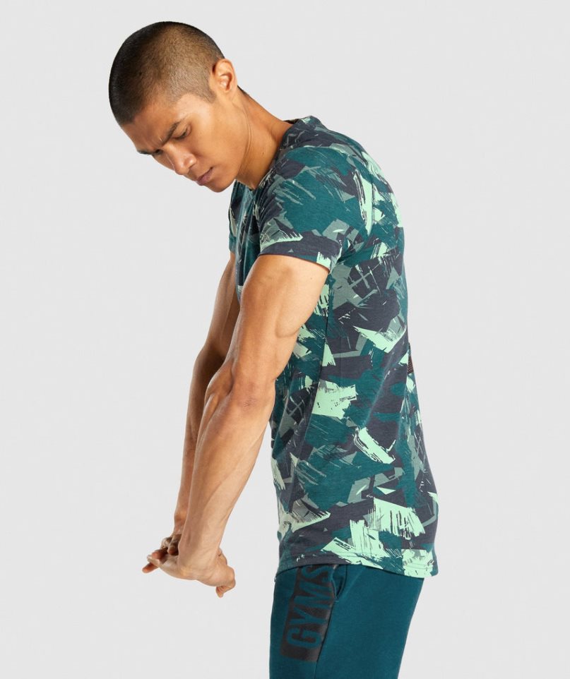 Gymshark Bold T-shirts Herren Camouflage | AT-47-TZNL