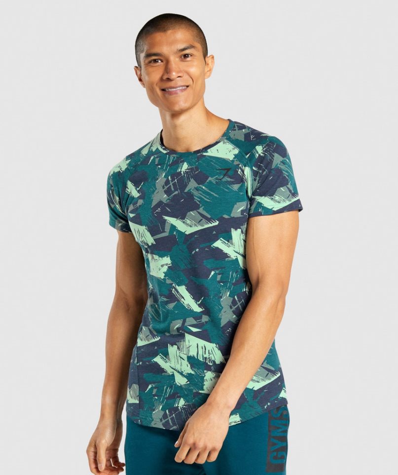 Gymshark Bold T-shirts Herren Camouflage | AT-47-TZNL