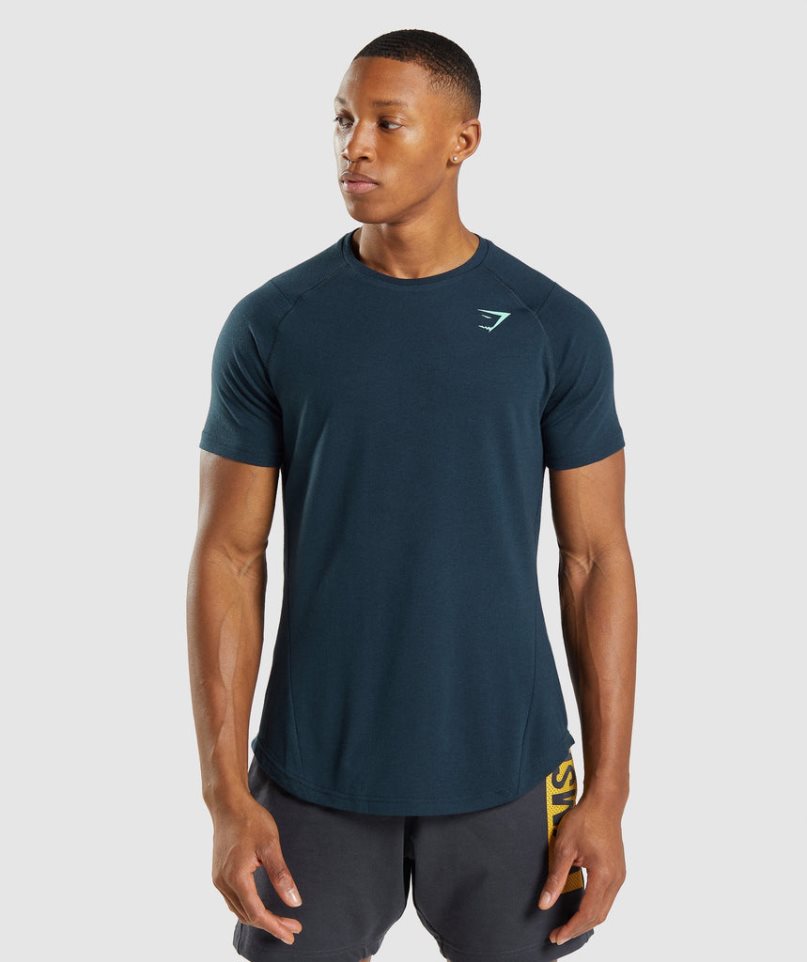 Gymshark Bold T-shirts Herren Navy | AT-13-SARI