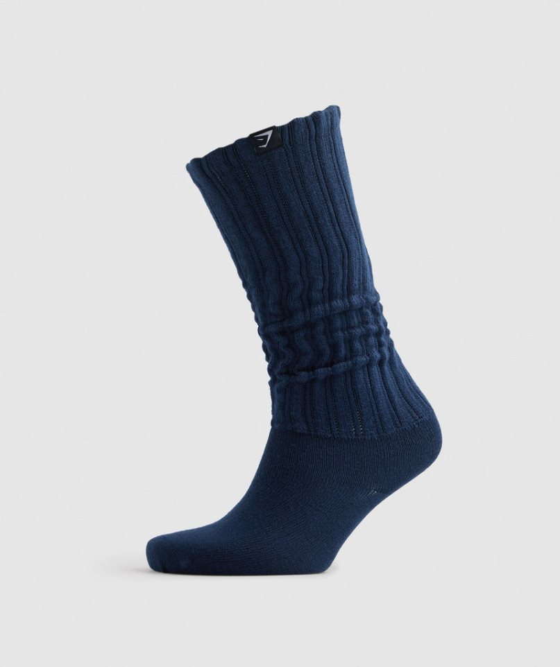 Gymshark Comfy Rest Day Socken Navy | AT-09-WXKE