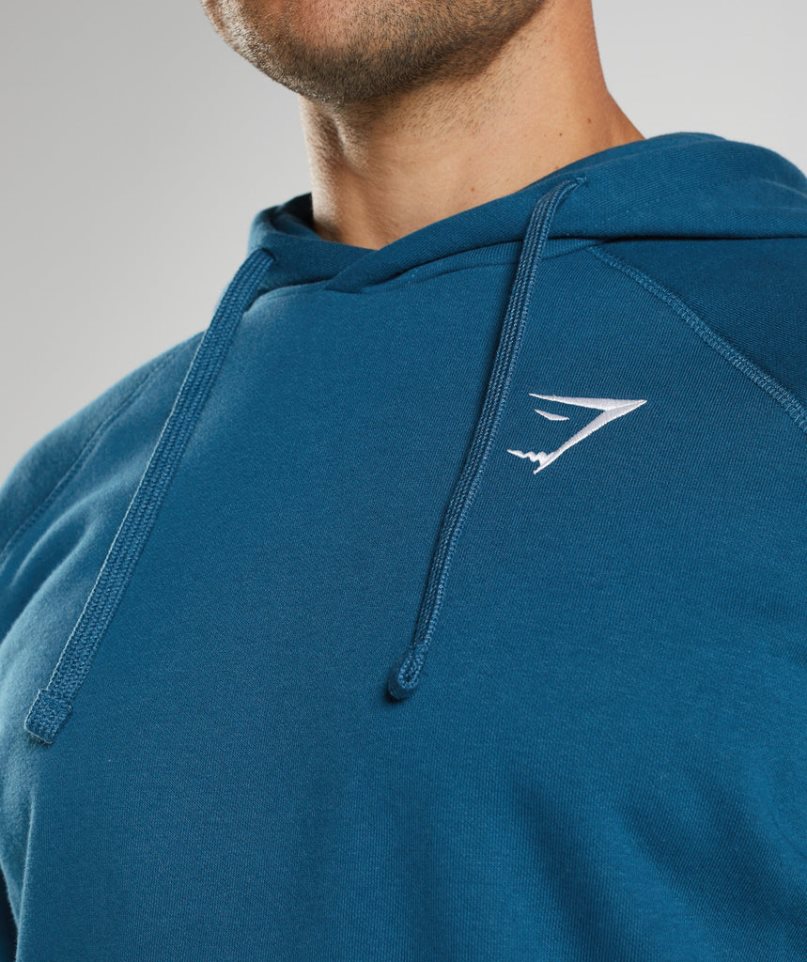 Gymshark Crest Hoodie Herren Blau | AT-03-ELYN