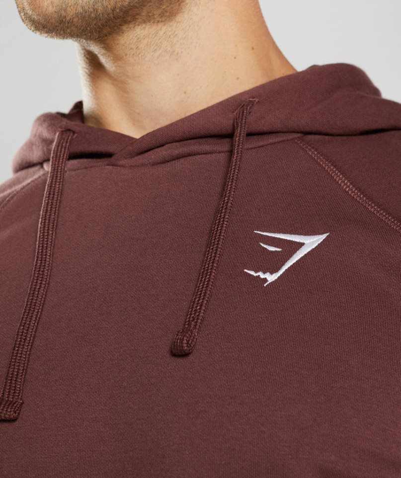 Gymshark Crest Hoodie Herren Braun | AT-08-AJVT