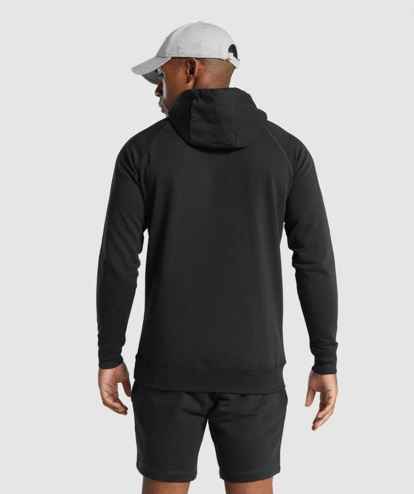 Gymshark Crest Hoodie Herren Schwarz | AT-49-GDUT