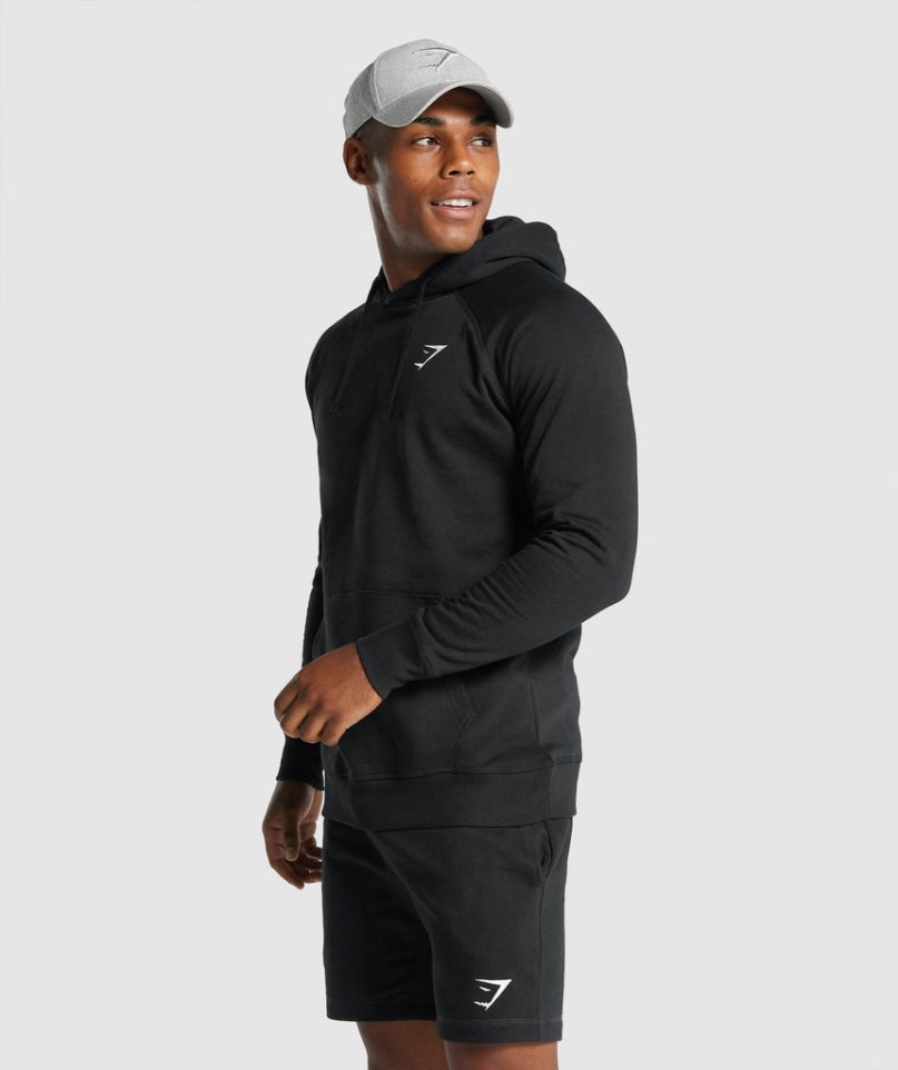 Gymshark Crest Hoodie Herren Schwarz | AT-49-GDUT