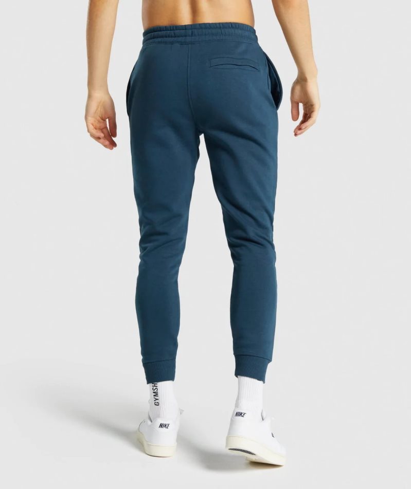 Gymshark Crest Jogginghose Herren Navy | AT-72-DMZW