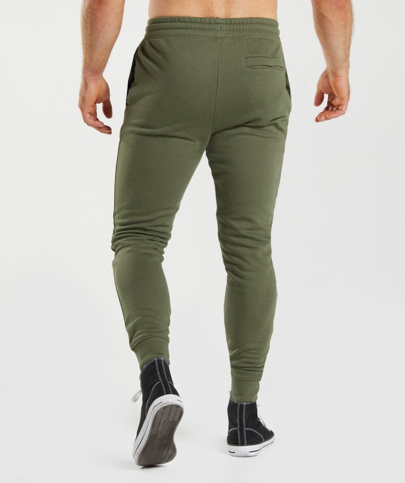 Gymshark Crest Jogginghose Herren Olivgrün | AT-07-UZBG