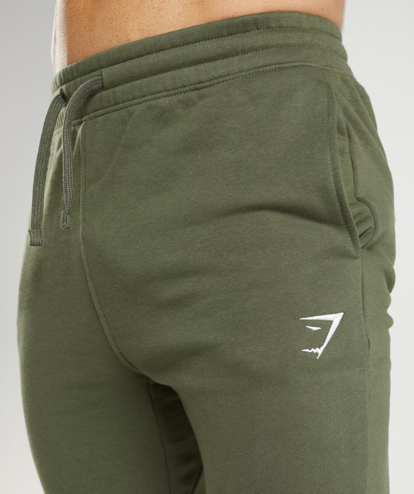 Gymshark Crest Jogginghose Herren Olivgrün | AT-07-UZBG