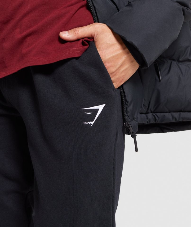 Gymshark Crest Jogginghose Herren Schwarz | AT-70-KZEF