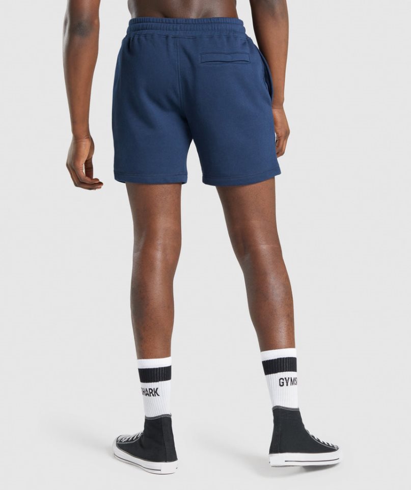 Gymshark Crest Kurze Hose Herren Navy | AT-50-XPCO