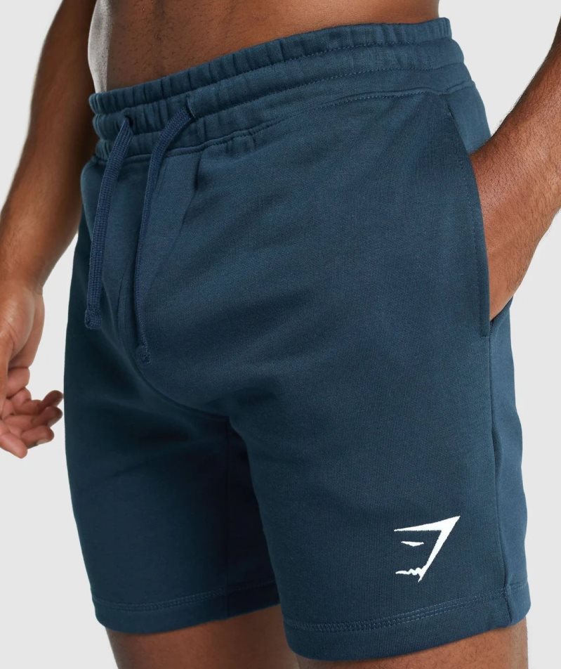 Gymshark Crest Kurze Hose Herren Navy | AT-50-XPCO