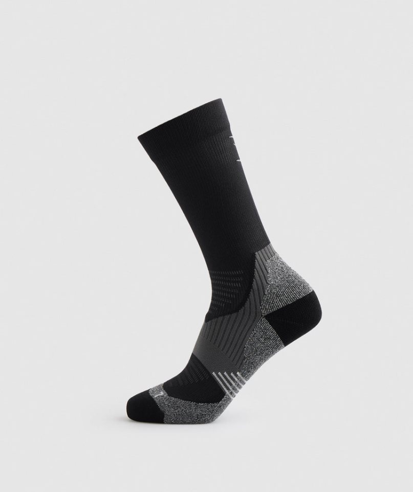 Gymshark Crew Performance Socken Schwarz | AT-95-LMVR