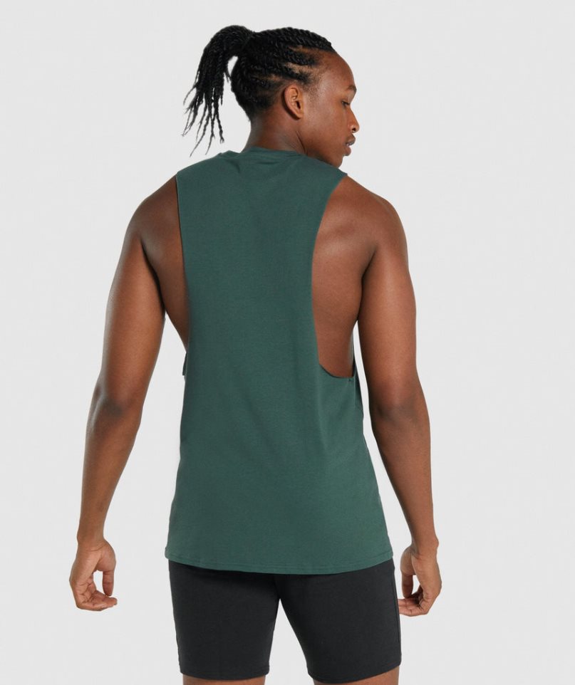 Gymshark Critical 2.0 Drop Arm Muskelshirt Herren Dunkelgrün | AT-25-TPWM