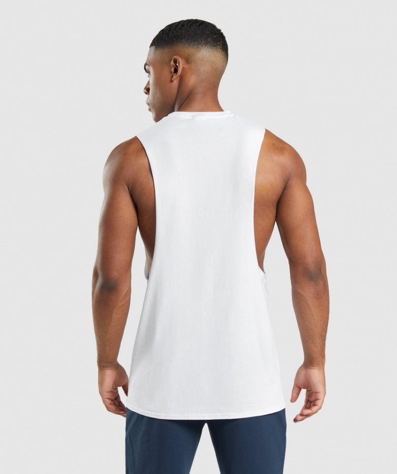 Gymshark Critical 2.0 Drop Arm Muskelshirt Herren Weiß | AT-59-YDWX