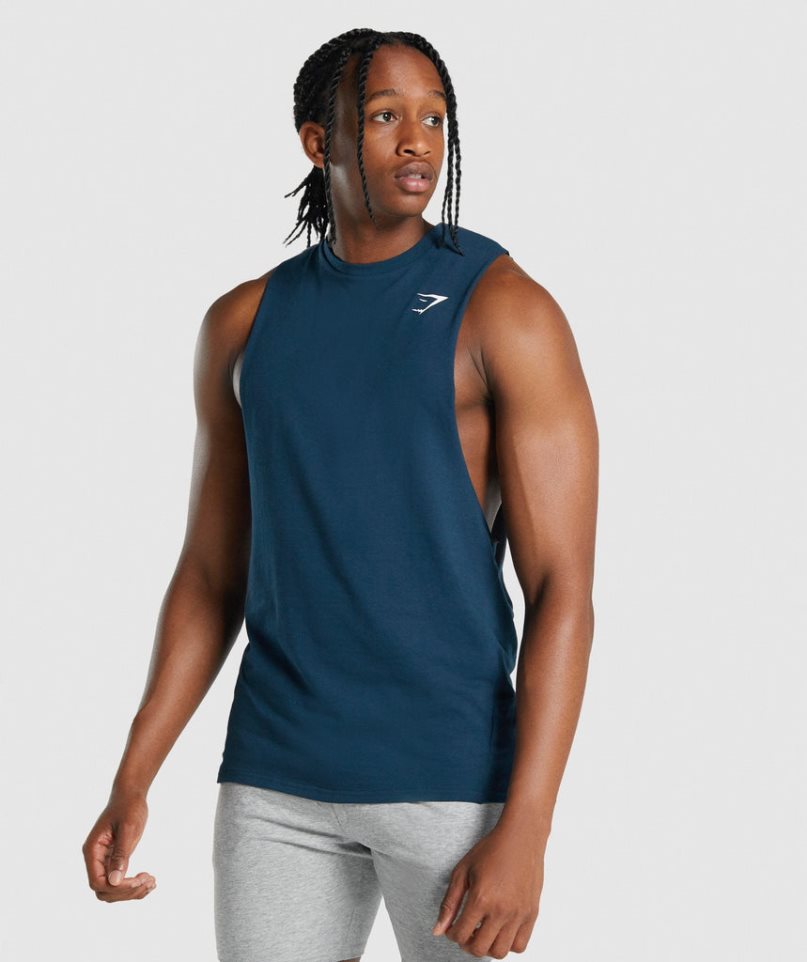 Gymshark Critical 2.0 Drop Arm Muskelshirt Herren Navy | AT-93-SZUG