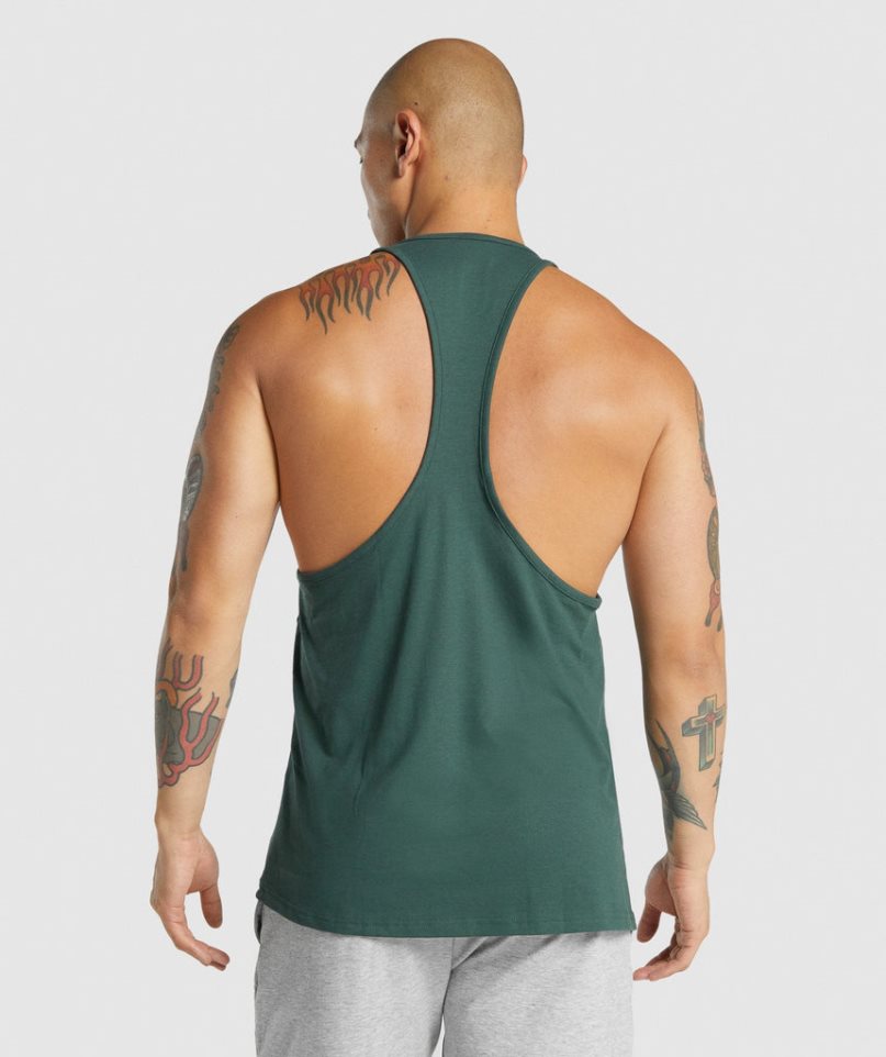 Gymshark Critical 2.0 Stringer Muskelshirt Herren Dunkelgrün | AT-23-OXGA