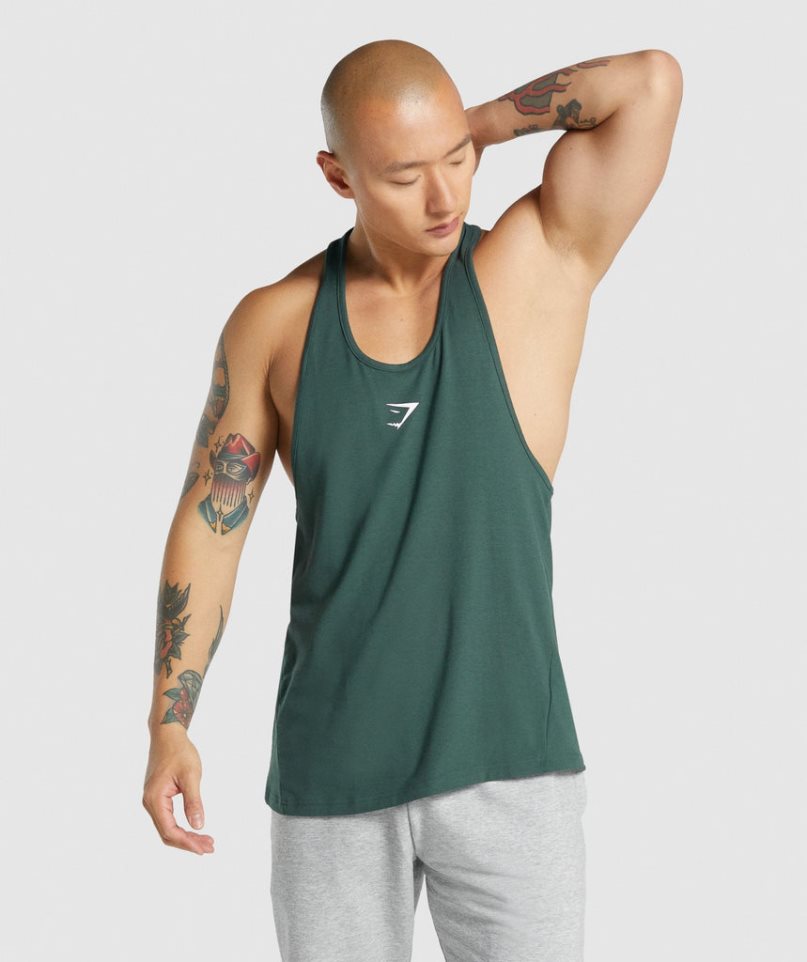 Gymshark Critical 2.0 Stringer Muskelshirt Herren Dunkelgrün | AT-23-OXGA