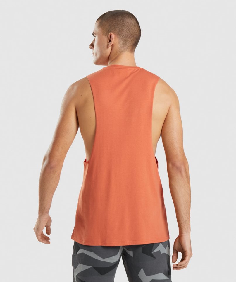 Gymshark Critical Drop Arm Muskelshirt Herren Orange | AT-09-OFKS