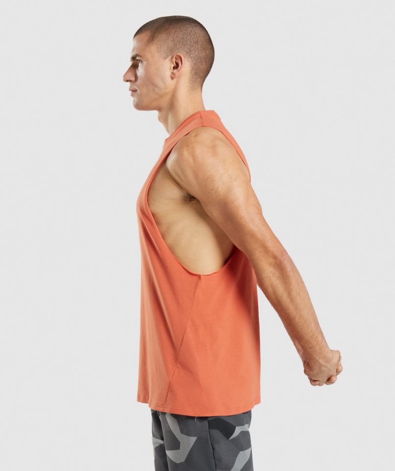 Gymshark Critical Drop Arm Muskelshirt Herren Orange | AT-09-OFKS