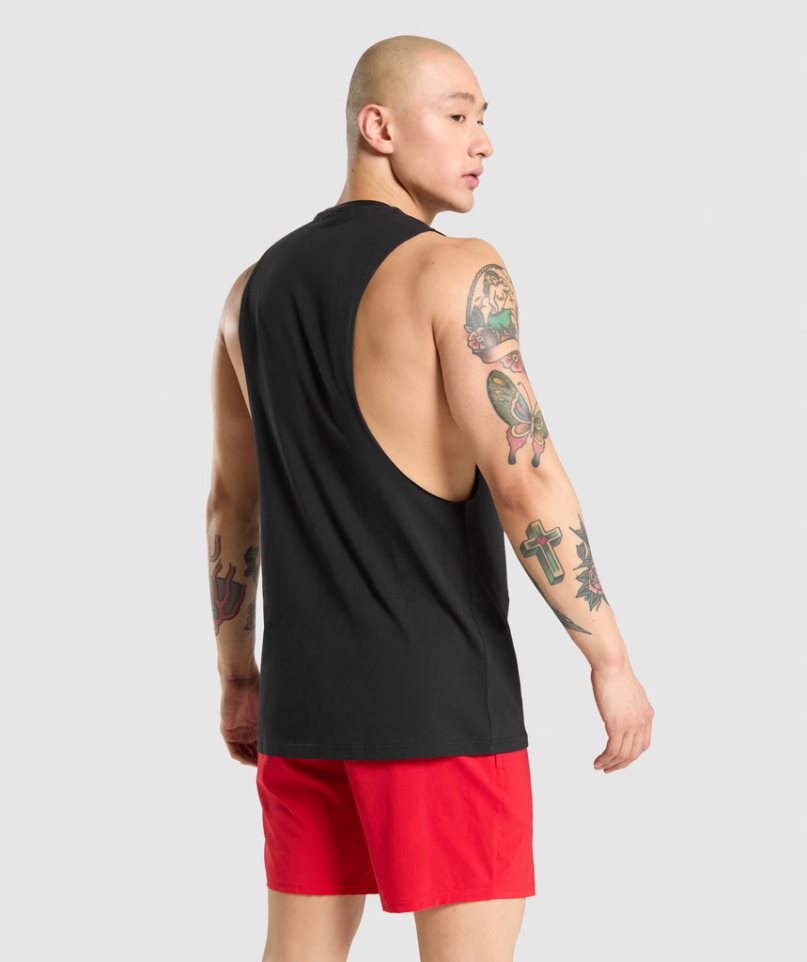 Gymshark Critical Drop Arm Muskelshirt Herren Schwarz | AT-13-TFEI