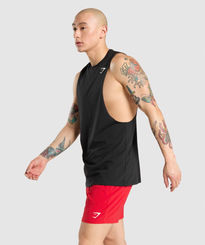 Gymshark Critical Drop Arm Muskelshirt Herren Schwarz | AT-13-TFEI