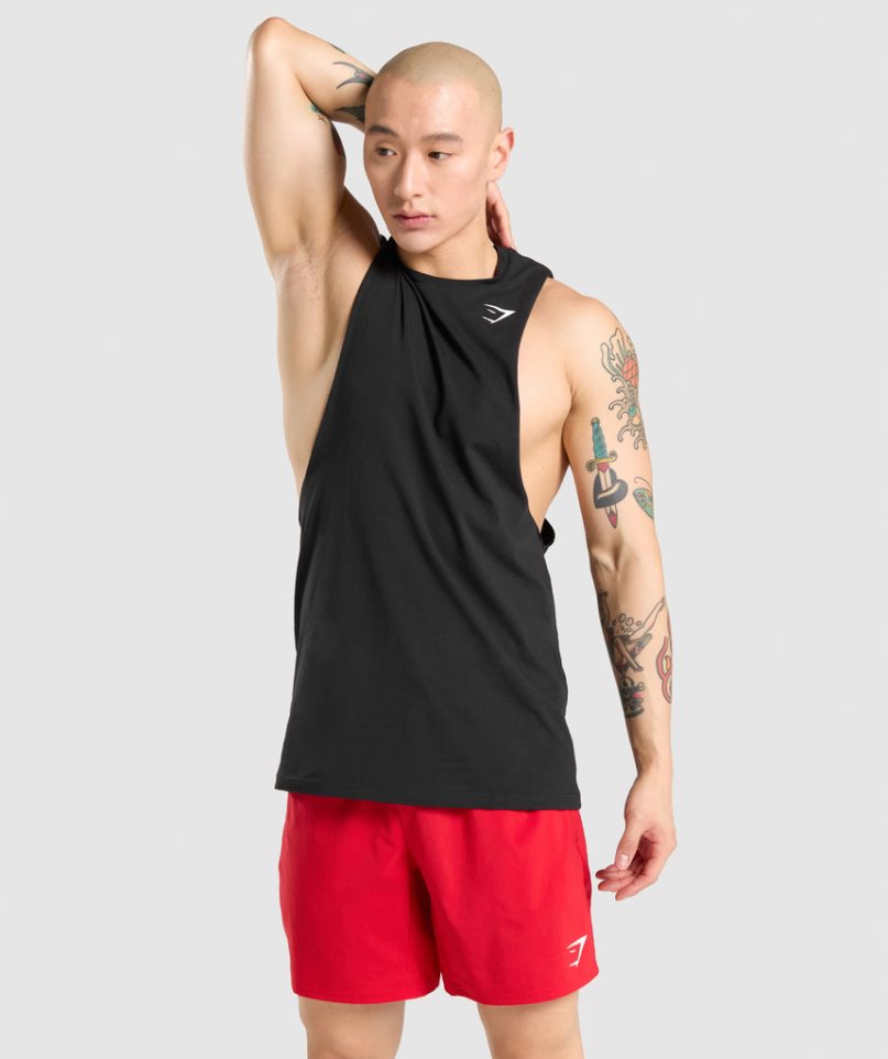 Gymshark Critical Drop Arm Muskelshirt Herren Schwarz | AT-13-TFEI