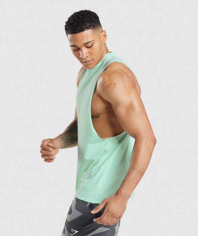 Gymshark Critical Drop Arm Muskelshirt Herren Mintfarben | AT-95-VTKZ