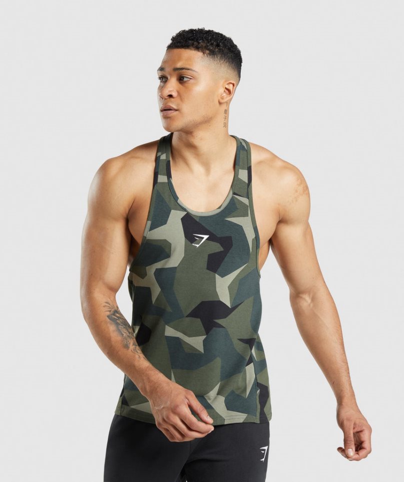 Gymshark Critical Stringer Muskelshirt Herren Camouflage | AT-31-WIOZ