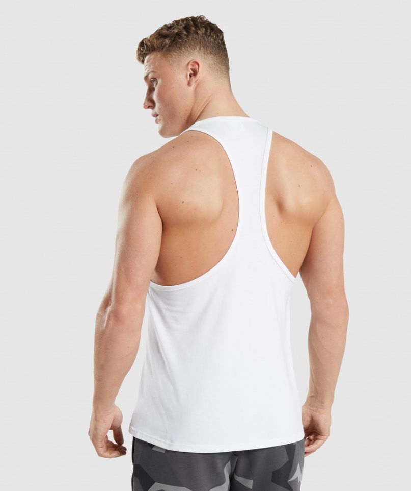 Gymshark Critical Stringer Muskelshirt Herren Weiß | AT-93-QNOC