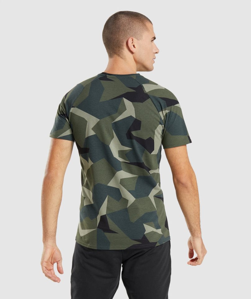 Gymshark Critical T-shirts Herren Camouflage | AT-87-PBML