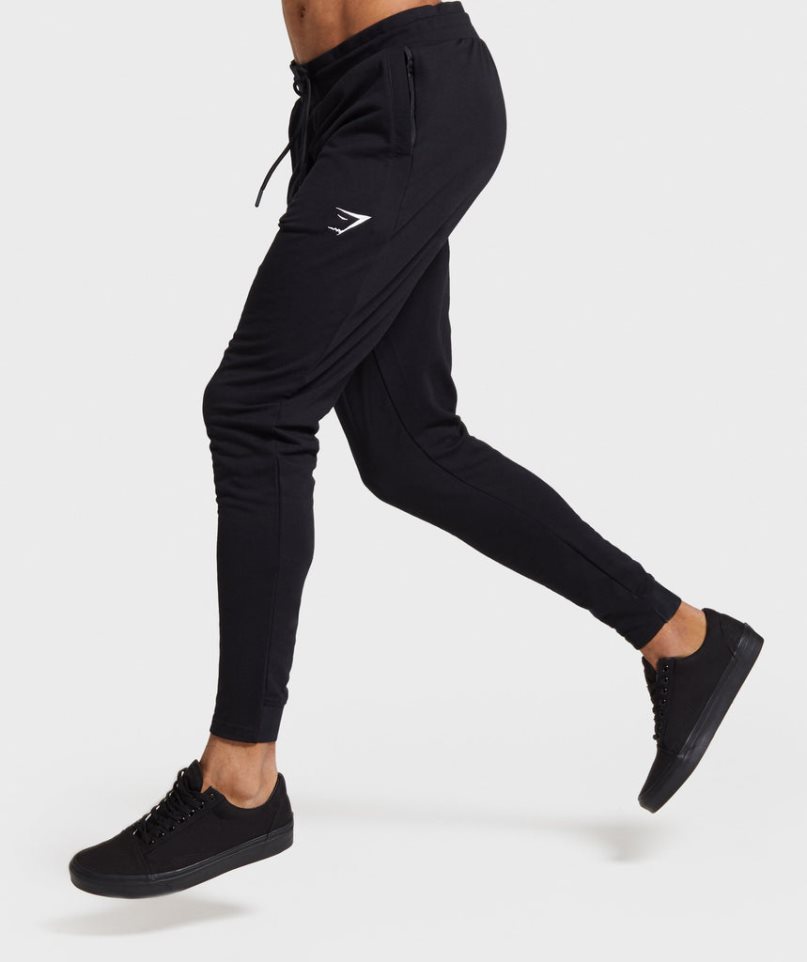 Gymshark Critical Zip Jogginghose Herren Schwarz | AT-43-OBCP