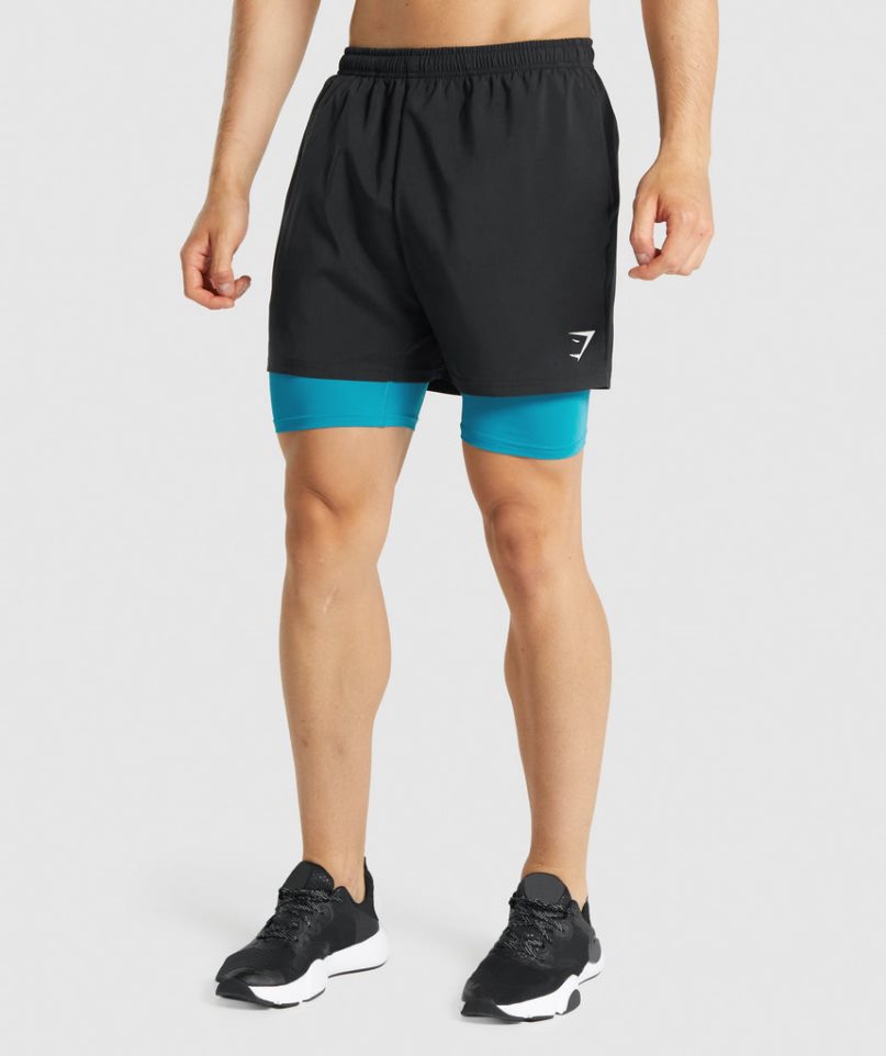 Gymshark Element Baselayer Kurze Hose Herren Türkis | AT-45-MLGK