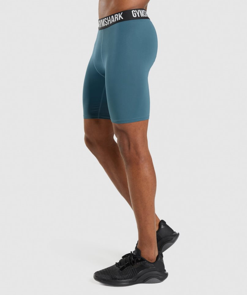 Gymshark Element Baselayer Kurze Hose Herren Türkis | AT-90-GZLJ