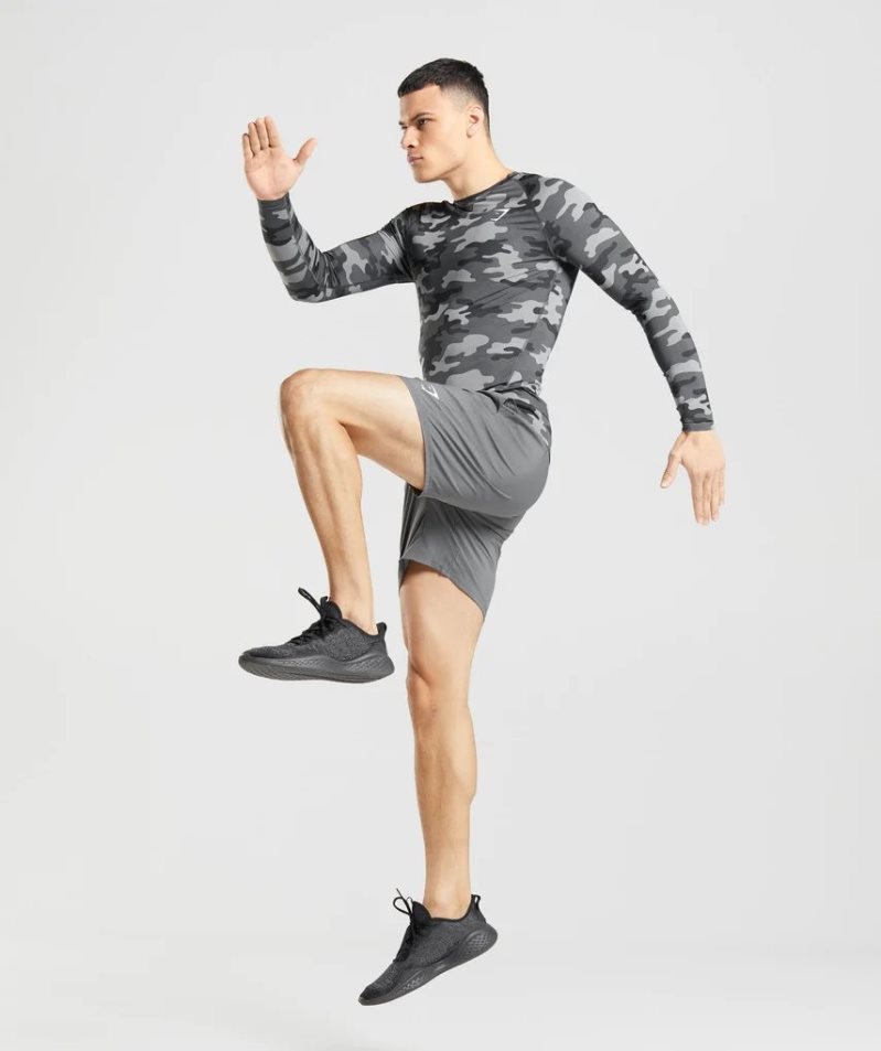 Gymshark Element Baselayer Long Sleeve Top T-shirts Herren Camouflage | AT-83-LPOJ