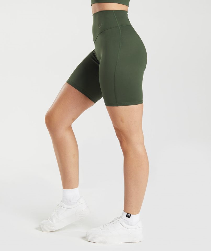 Gymshark Elevate Cycling Kurze Hose Damen Olivgrün | AT-42-UBQA