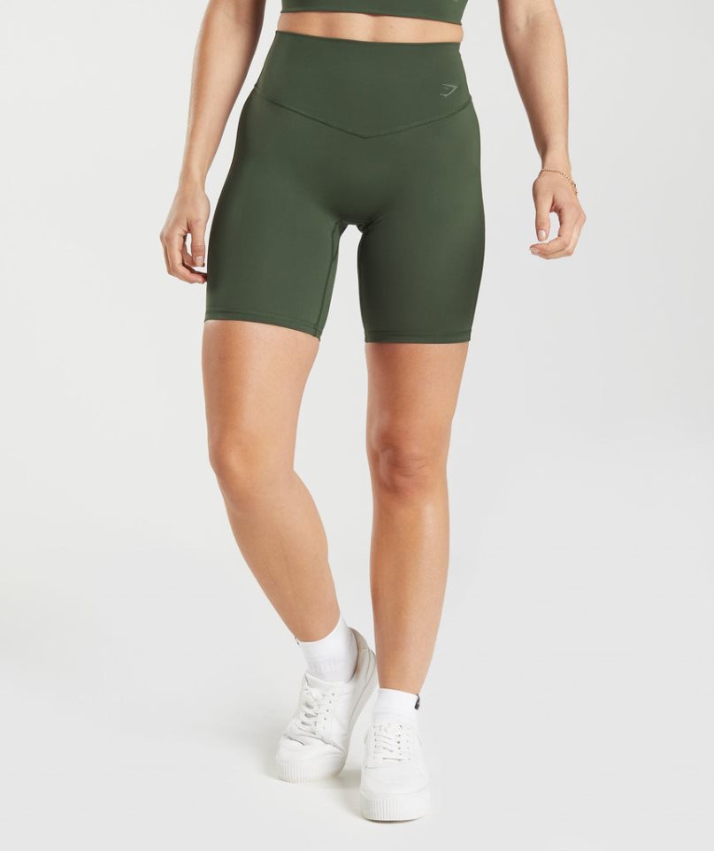 Gymshark Elevate Cycling Kurze Hose Damen Olivgrün | AT-42-UBQA