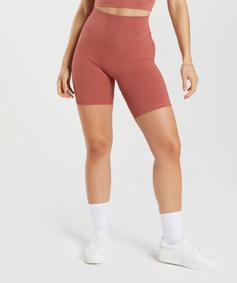 Gymshark Elevate Cycling Kurze Hose Damen Braun | AT-75-DUFT