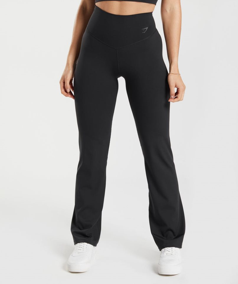 Gymshark Elevate Flared Leggings Damen Schwarz | AT-64-SXIC